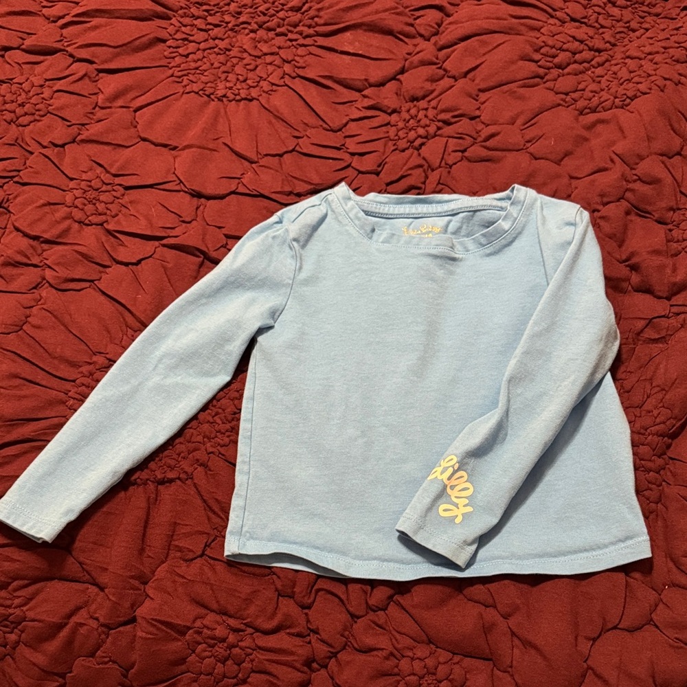 Lilly Pulitzer Light Blue Kids Long Sleeve Tee